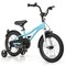 Blue Kids Bicycle with Hand and Coaster Brakes and Anti-Slip Handlebars Training Wheels Included